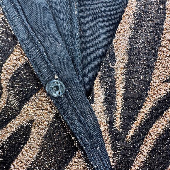 Venus shimmery Zebra Print bodycon dress Size L - Picture 7 of 8